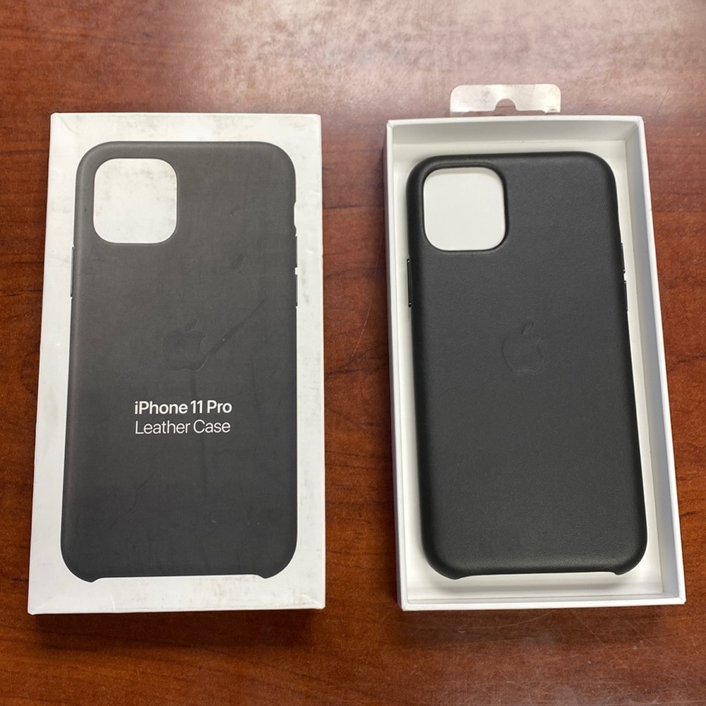 iPhone 11 Pro Black Leather Case